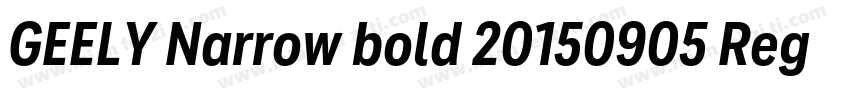 GEELY Narrow bold 20150905 Regular字体转换